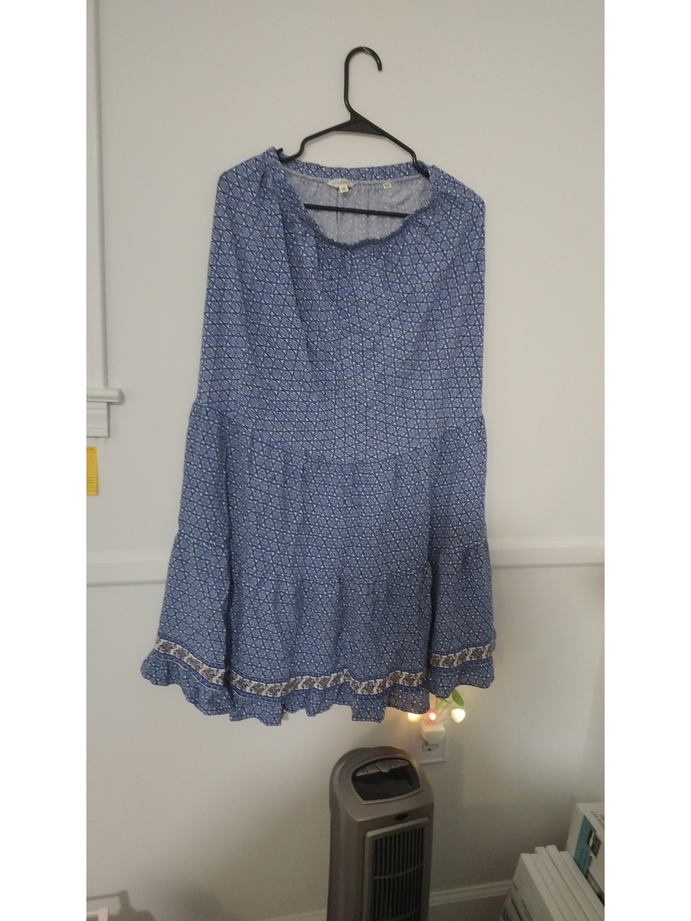 Blue Boho Tiered Maxi Skirt - Picture 2 of 3
